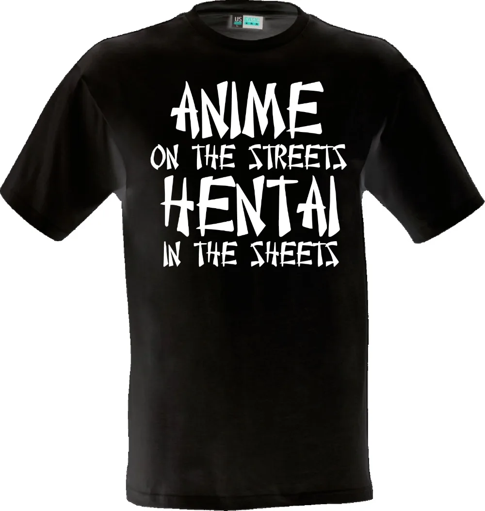 Аниме на улице забавная Hentai Gamer Otaku рубашка комикс Geek подарок 2019 Новая мода лето