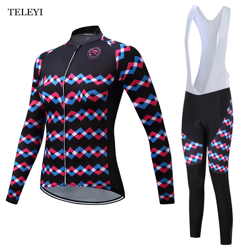 TELEYI Велоспорт Профессиональная команда Женская одежда с длинным рукавом Джерси
