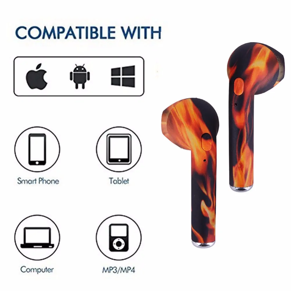 Cocoki I7s СПЦ окрашенные Bluetooth гарнитура беспроводной наушники мини стерео с
