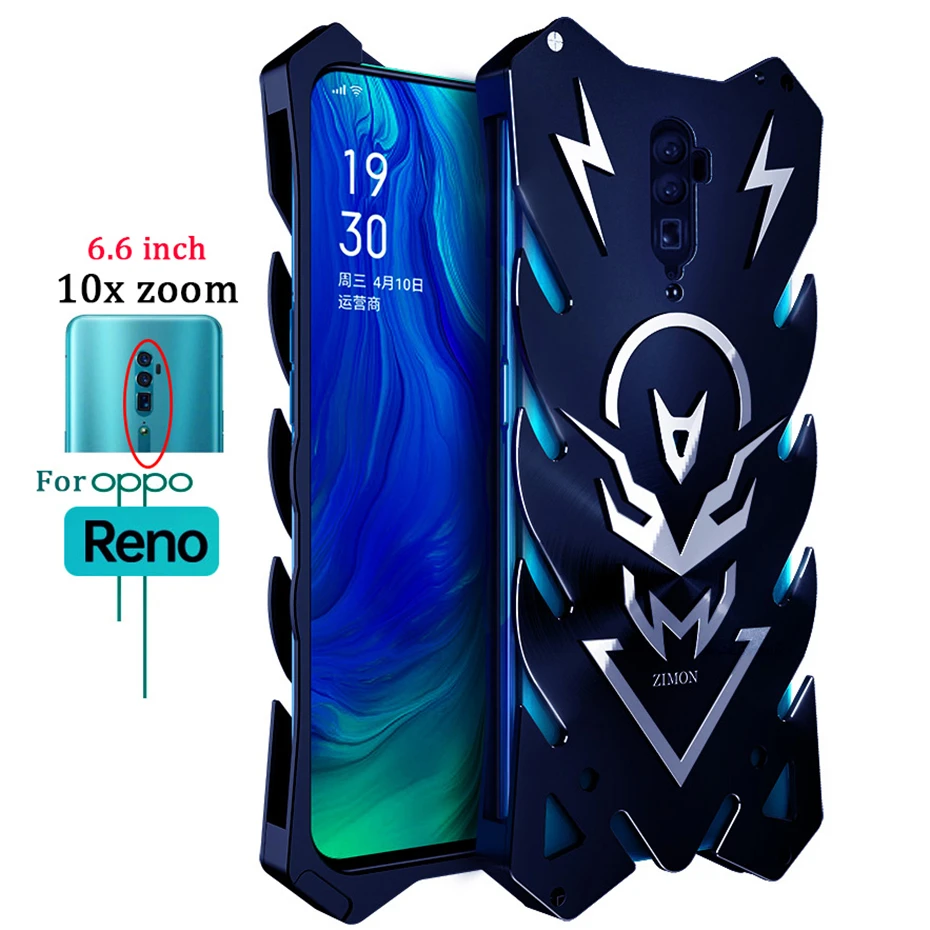 Zimon для OPPO Reno 10X Zoom металлический чехол Роскошный топ авиационный алюминиевый