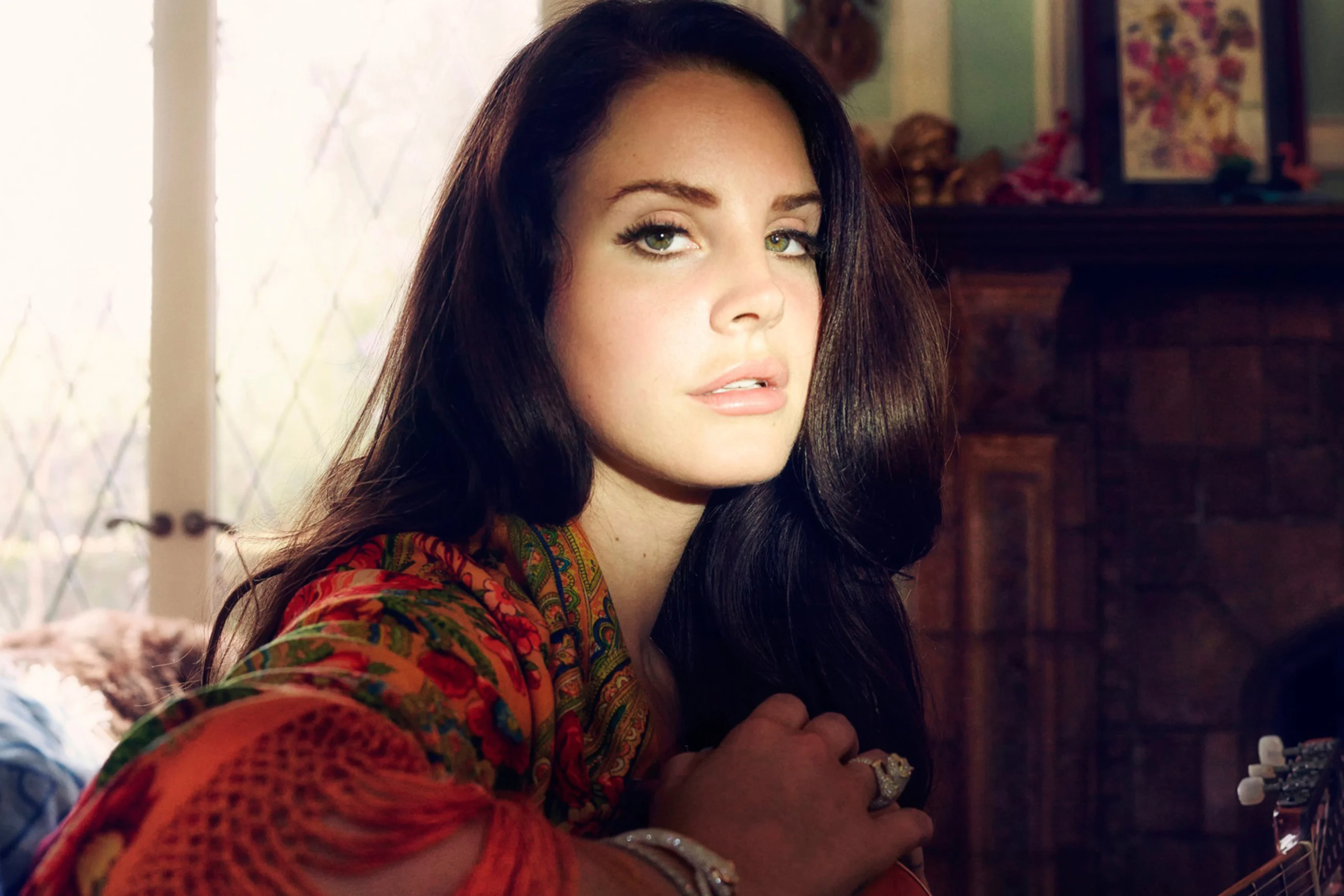 Шелковая ткань с принтом для домашнего декора Lana Del Rey 05 TS56 | Дом и сад