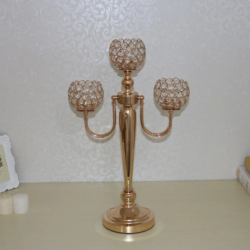 European metal candlestick decoration gold luxury candle ware venue atmosphere layout supplies 10pcs | Дом и сад