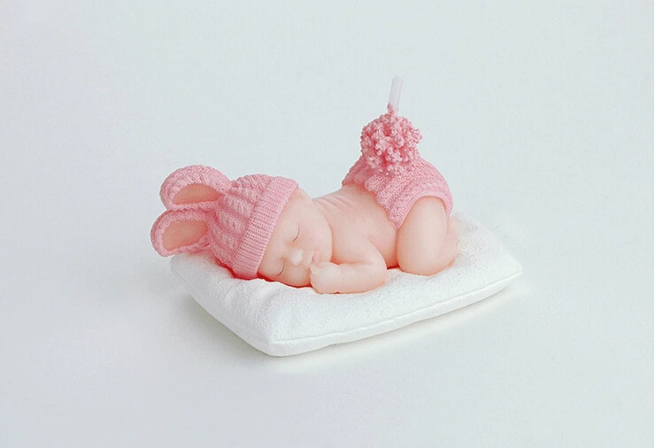10 шт. розовый милый Спящий ребенок Свеча для свадебной вечеринки Baby Shower сувениры на день рождения подарки