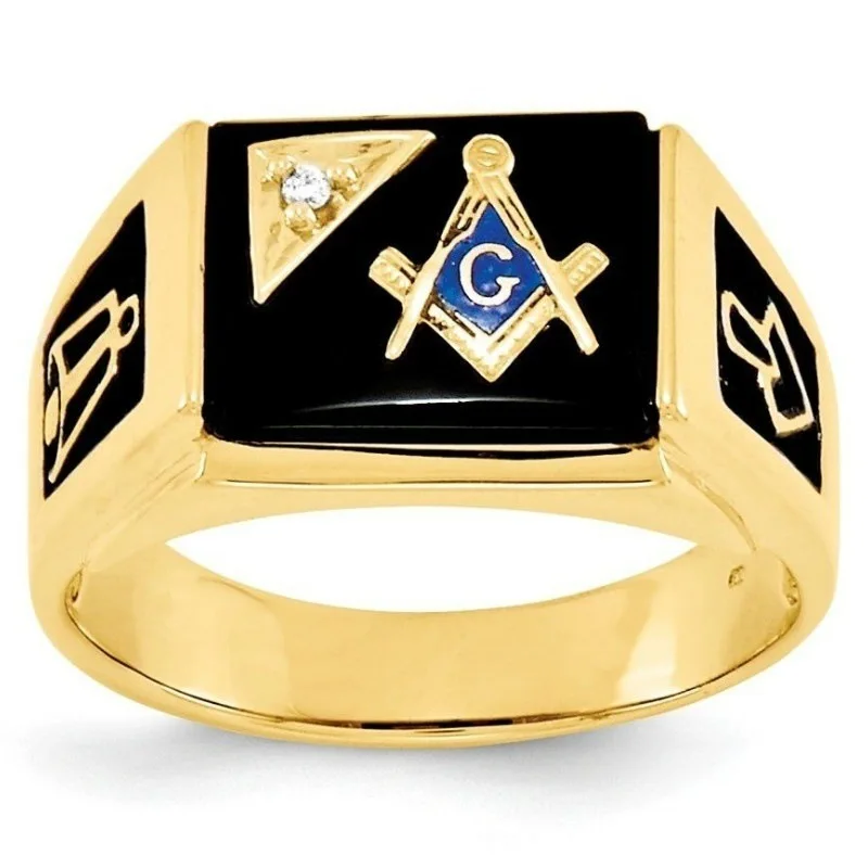 Винтажное мужское Золотое кольцо Mason Master Mason, кольцо с печаткой на палец для мужчин, модное ювелирное изделие, мужские кольца