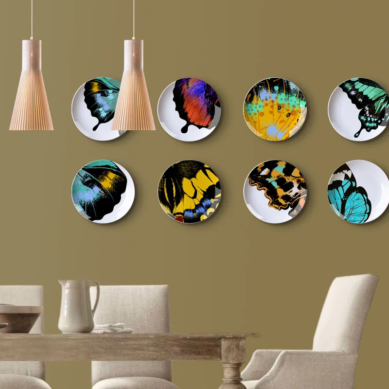 Modern Innovative Butterfly Theme Series Colorful Ceramic Decorative Plates for Wall Decoration | Дом и сад