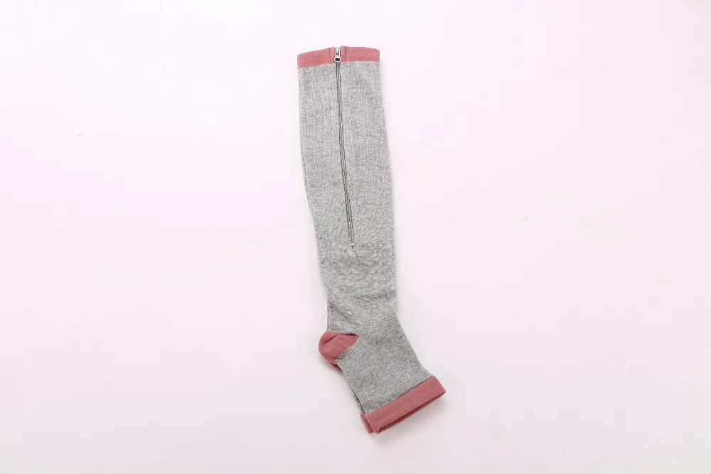 1 пара удобных мягких носков на молнии противоутомительные Компрессионные носки