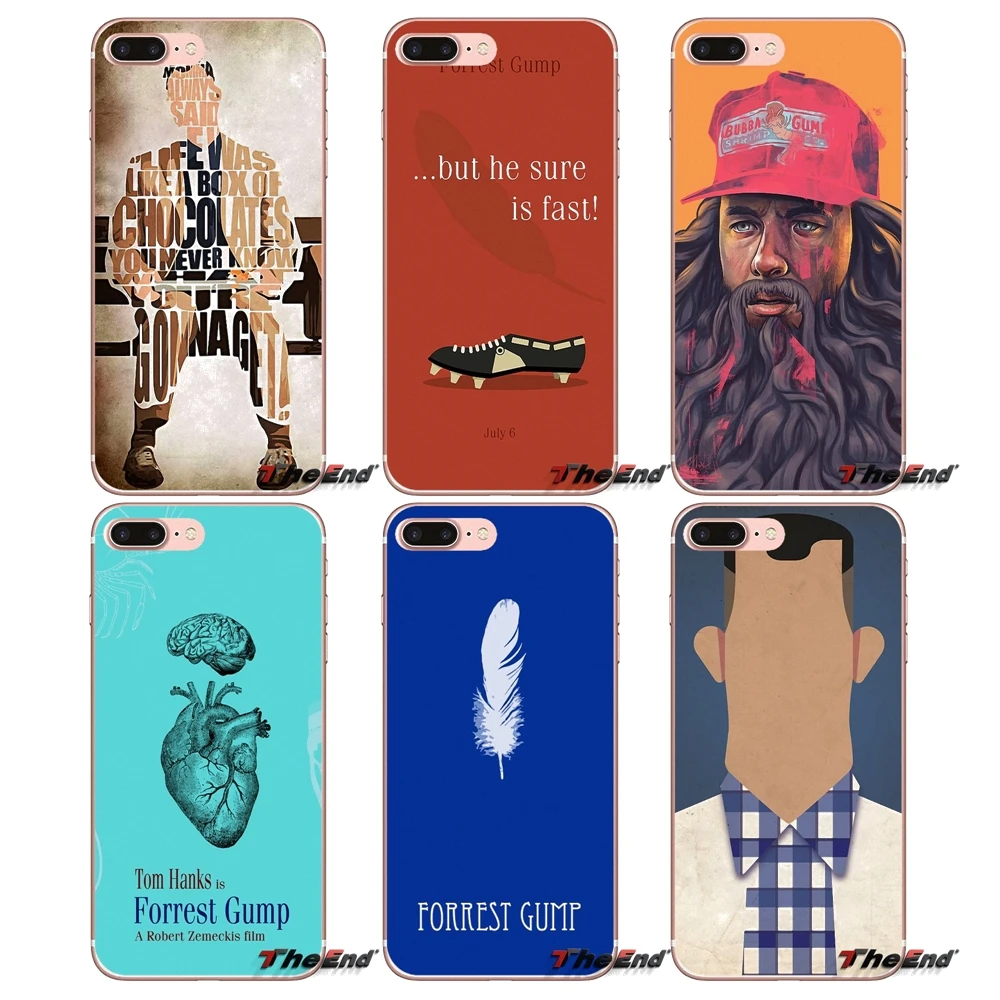 Силиконовый чехол из ТПУ для iPhone X 4 4S 5 5S 5C SE 6 6S 7 8 Plus Samsung Galaxy J1 J3 J5 J7 A3 A5 2016 2017 Forrest Gump
