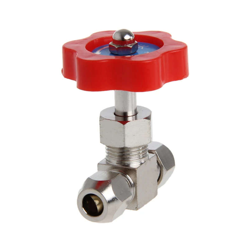 

10mm Durable Tube Nickel-Plated Brass Plug Needle Valve OD 1Pc