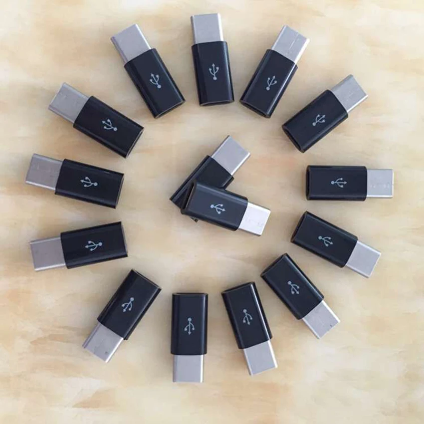 Переходник USB 3 1 Type C (штекер)-Micro (гнездо) 5 шт./лот USB-C для передачи данных черного