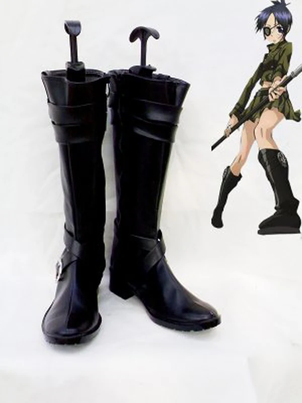 Hitman Reborn Chrome Dokuro Black Cosplay Boots Shoes Anime Party Custom Made for Adult Men | Тематическая одежда и