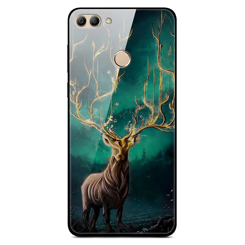 36 Для huawei P Smart Enjoy 7S чехол из закаленного стекла с изображением планеты космос, стеклянный чехол-накладка для huawei P Smart Coque Shell PSmart - Цвет: 36