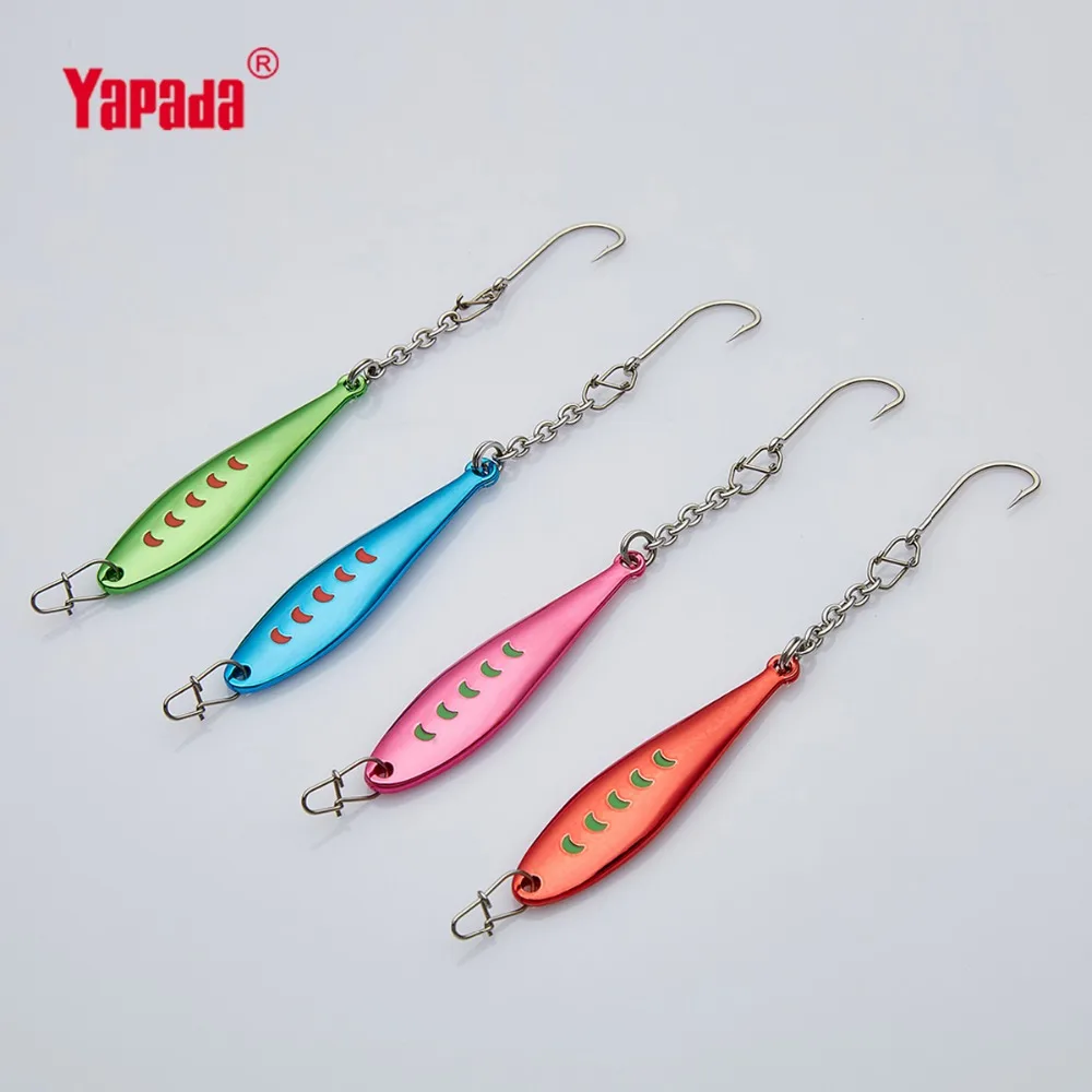 YAPADA Ice Fishing 520 Moon 6g 50X11X4mm одиночный крючок красочная металлическая ложка для