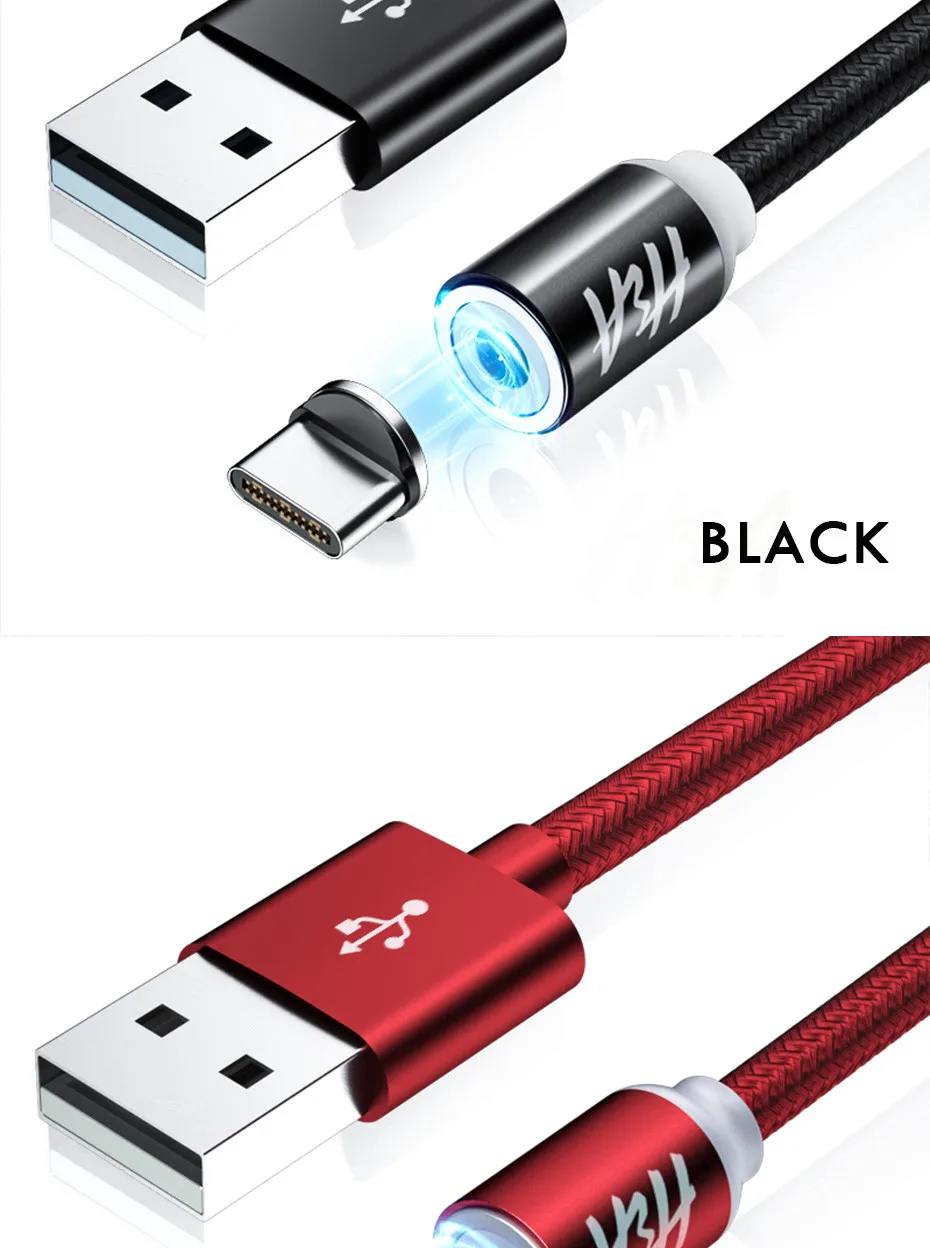 Магнитный кабель Micro usb type C адаптер для быстрой зарядки телефона Microusb type-C магнитное зарядное устройство usb c для iphone samsung xiaomi