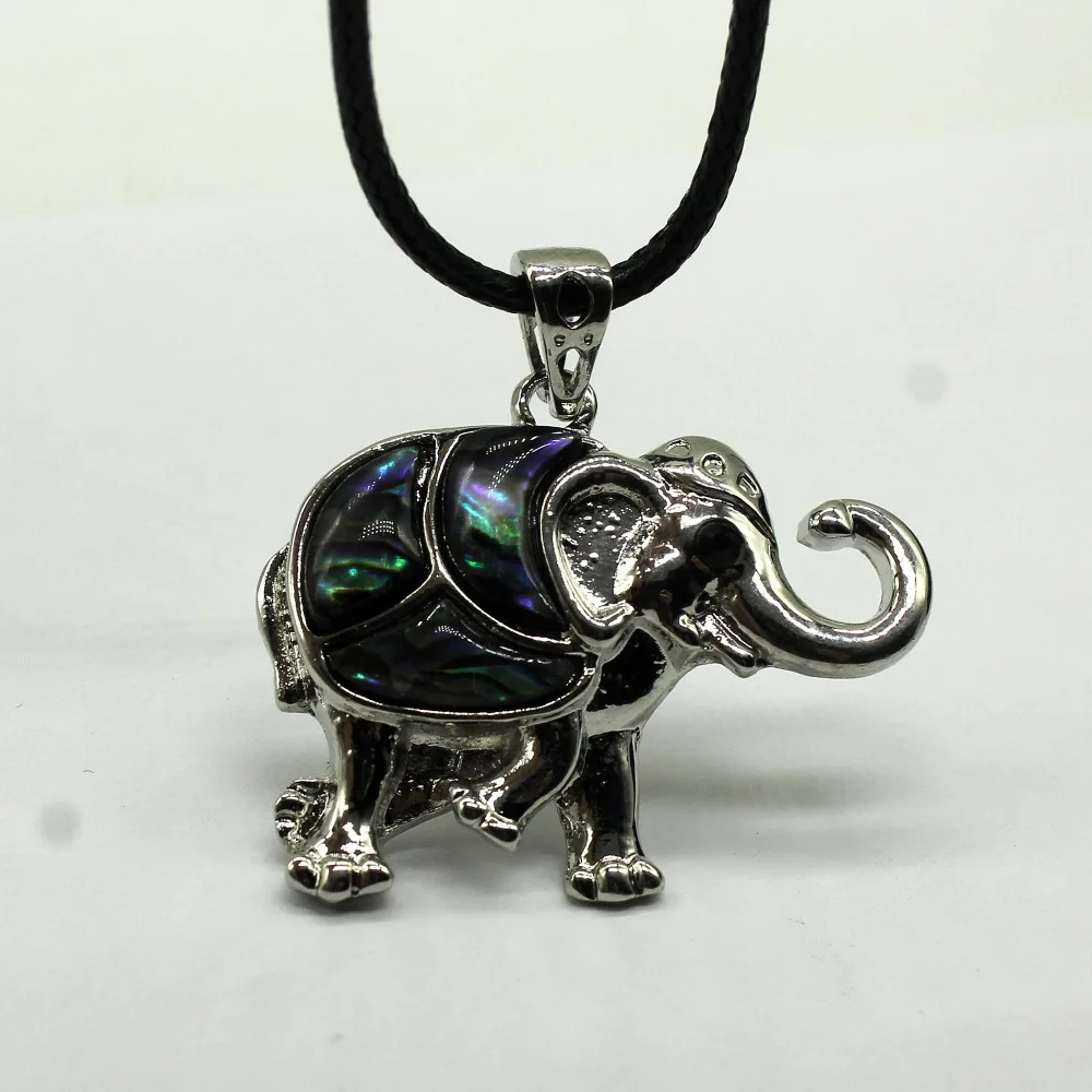 New Abalone Shell Elephan Choker Necklaces For Women Vintage Punk Animal Pendant Necklace Costume Jewelry Dropshipping | Украшения и