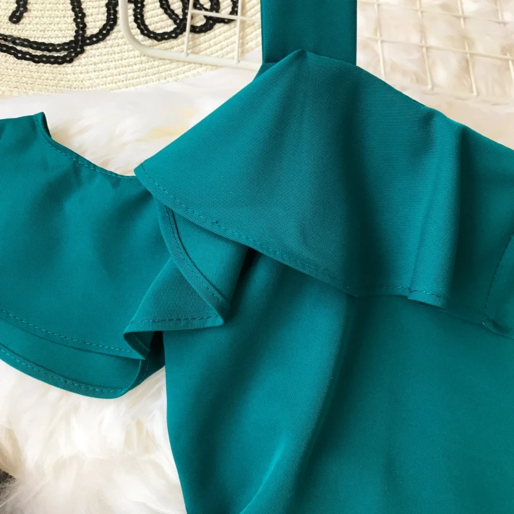ALPHALMODA праздники с открытыми плечами женские Seashore до середины икры Платье на бретелях галстук-бабочка дамское сексуальное с открытой спиной Vestidos однотонное платье