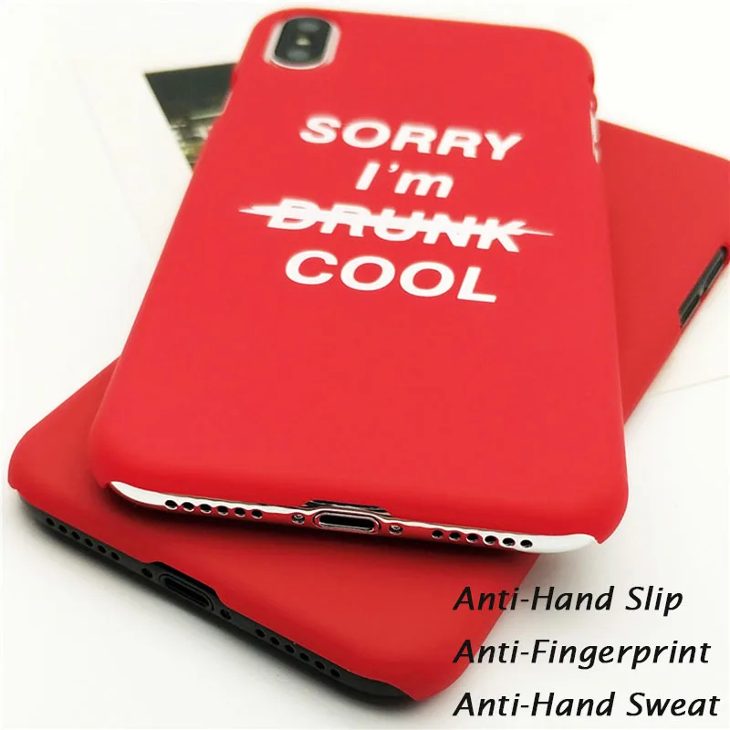 Матовый пластиковый чехол JONSNOW для iPhone 7 SORRY I'M COOL X 6 6S 8 Plus телефона Fundas |