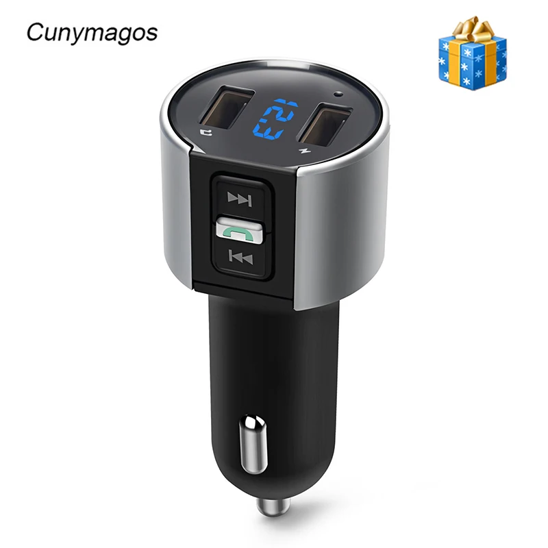 Беспроводной FM передатчик Bluetooth Car MP3 музыкальный плеер Радио модулятор с двумя USB
