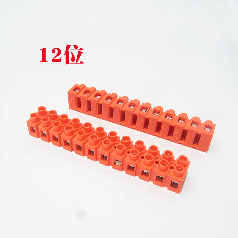 12 bits 1pcs Огнестойкий клеммный блок 3-12 бит проволочный стыковый терминал 0,5-6 квадратных - Цвет: 12 bits 1pcs