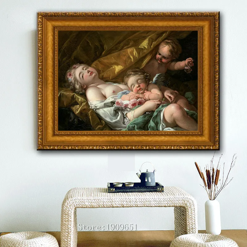 Классические религиозные фигурки обнаженная женская холщовая печать масляная