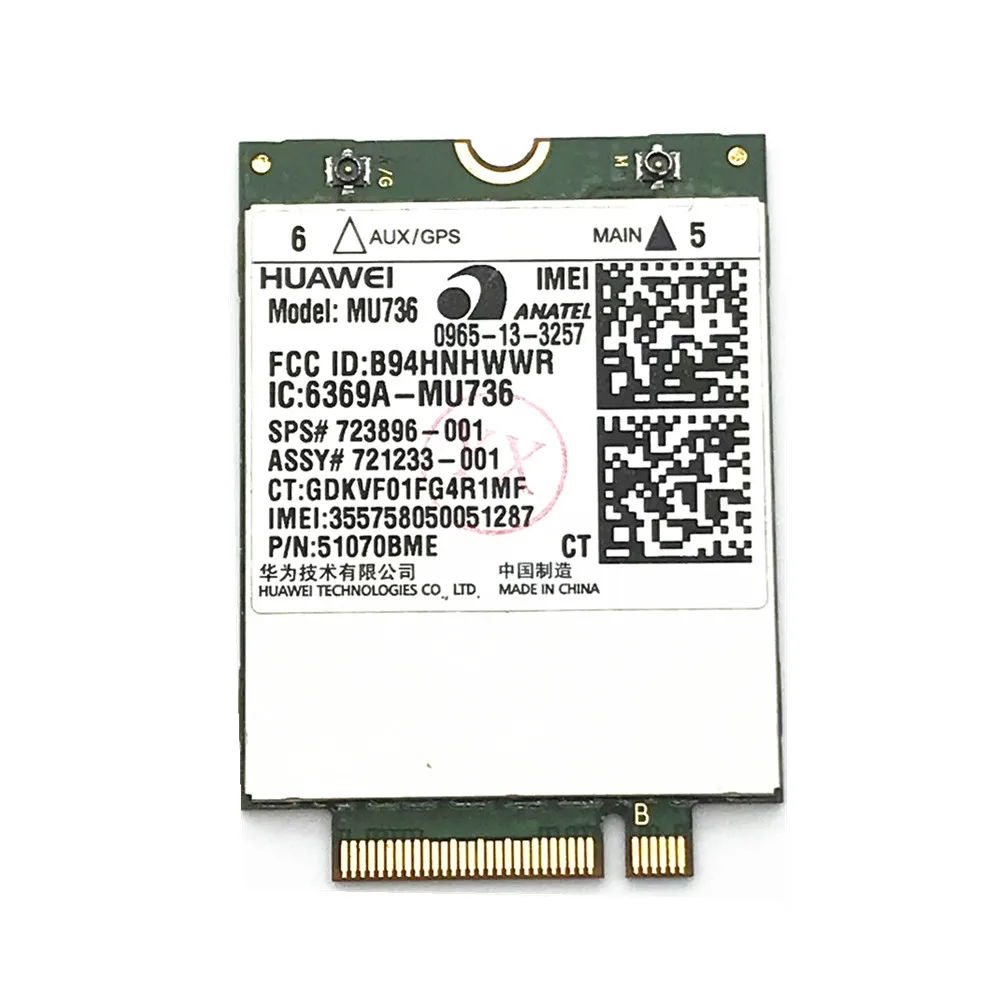 Модуль карты Huawei MU736 3G WWAN для HP ProBook 430 440 640 645 650 655 G1 ZBook 17 EliteBook 850 820 G1|3G модемы| |