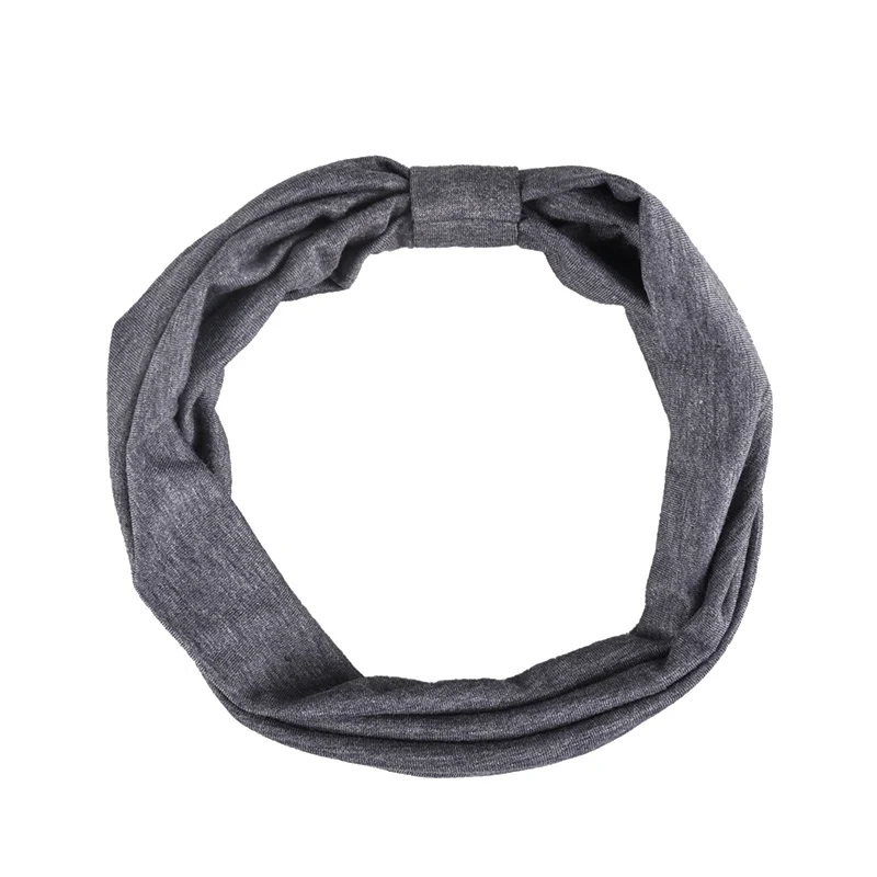 Yoga Bandanas Girls Headwear Variety of Wear Method Cotton Sports Bandeau Elastic Hair Turban Wide Headbands 9 Colors | Спорт и