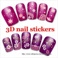 wholesale Highly recommend professional 3D nail art beauty decal decoration Nail Sticker tip 1000packslot free DHLEMS shipping
