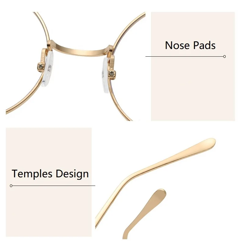 VKUES голубой свет очки Круглый Металлический Ретро оправа Очки для работы за