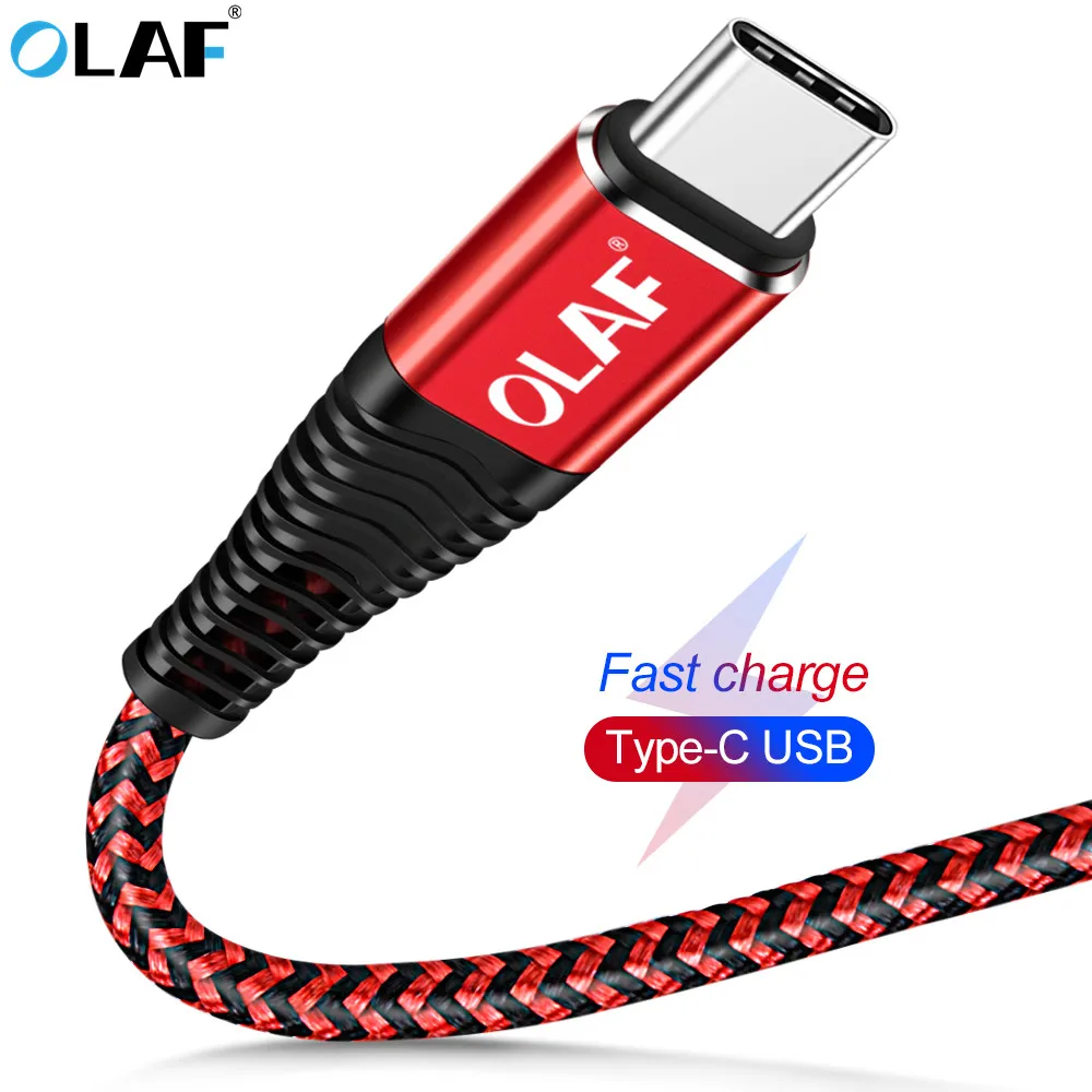 Кабель OLAF USB Type C для Samsung S20 Plus Xiaomi кабель мобильного телефона Быстрая зарядка