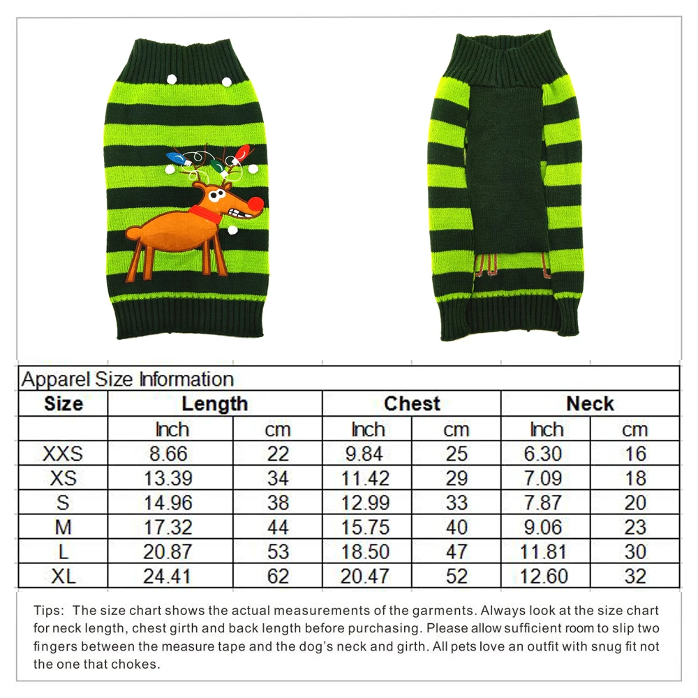 Christmas Reindeer Dog Knit Sweater Fashion Pet Clothes Keep Warm Clothing Costume For Puppy Chihuahua DOGGYZSTYLE |