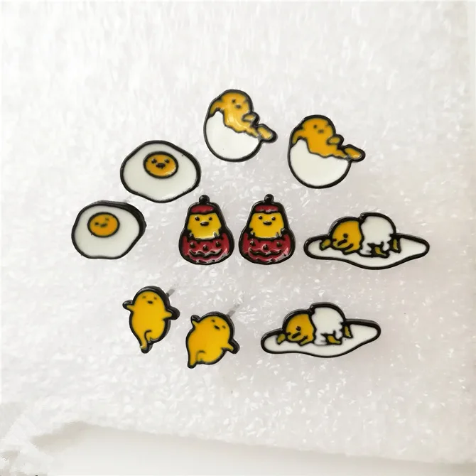 IVYYE Lazy Gudetama модная аниме Сережка с героями мультфильмов милые серьги-гвоздики с животными для женщин девочек детские ювелирные изделия подарок