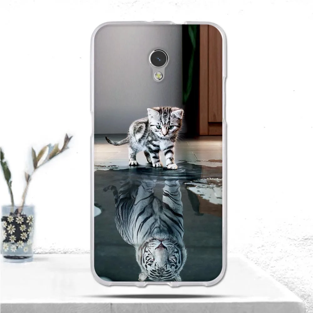 Soft TPU Coque For ZTE Blade V7/ZTE V7 5.2&quot Case Cover Scenery Cat Painting Silicon Phone V 7 Fundas | Мобильные телефоны и
