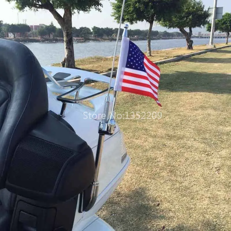 Багажная стойка с креплением для флага США премиум класса Honda Goldwing 1800|Накладки и