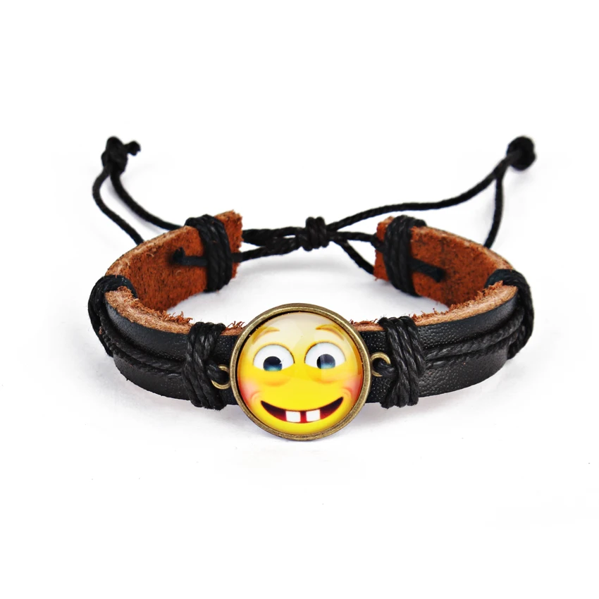 31 вид смайлик лицо/глаз/дерево/сова браслет Be Happy Emoticon ретро поп арт State мужчины t