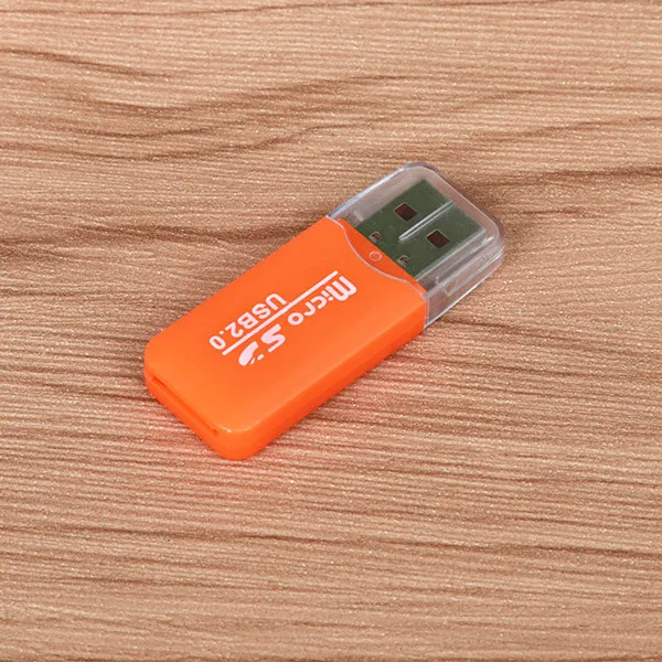 orange FFFAS высокое качество мини USB 2,0 кард-ридер для Micro SD карты TF карты адаптер Plug and Play красочный выбор для ПК MP3 MP4 - Цвет: orange