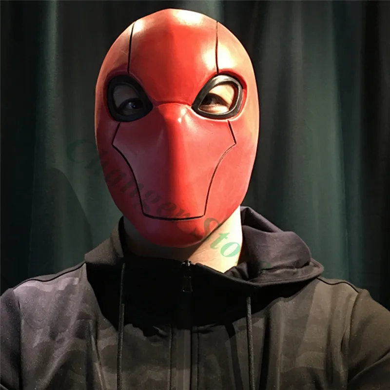 Injustice League 2 Red Hood с полной головкой латексный шлем игра косплей