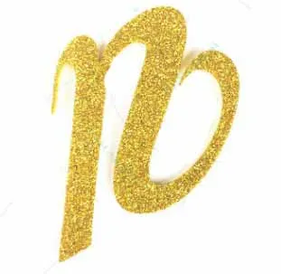 N Ynaayu 1 шт. золотые буквы A-Z Топпер для торта топпер для торта «С Днем Рождения» детские украшения для дня рождения Детские топперы для торта Вечерние - Цвет: N