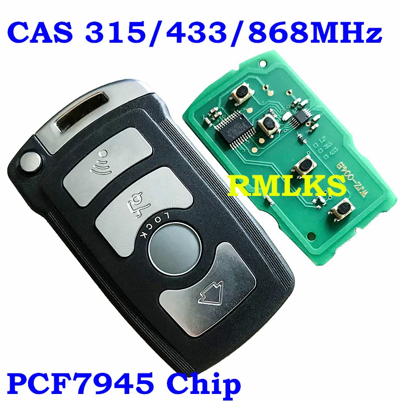 Дистанционный ключ CAS1 7 серии 868 МГц 433 315 315LP 4 кнопки с чипом PCF7945 для BMW E65 E66 |
