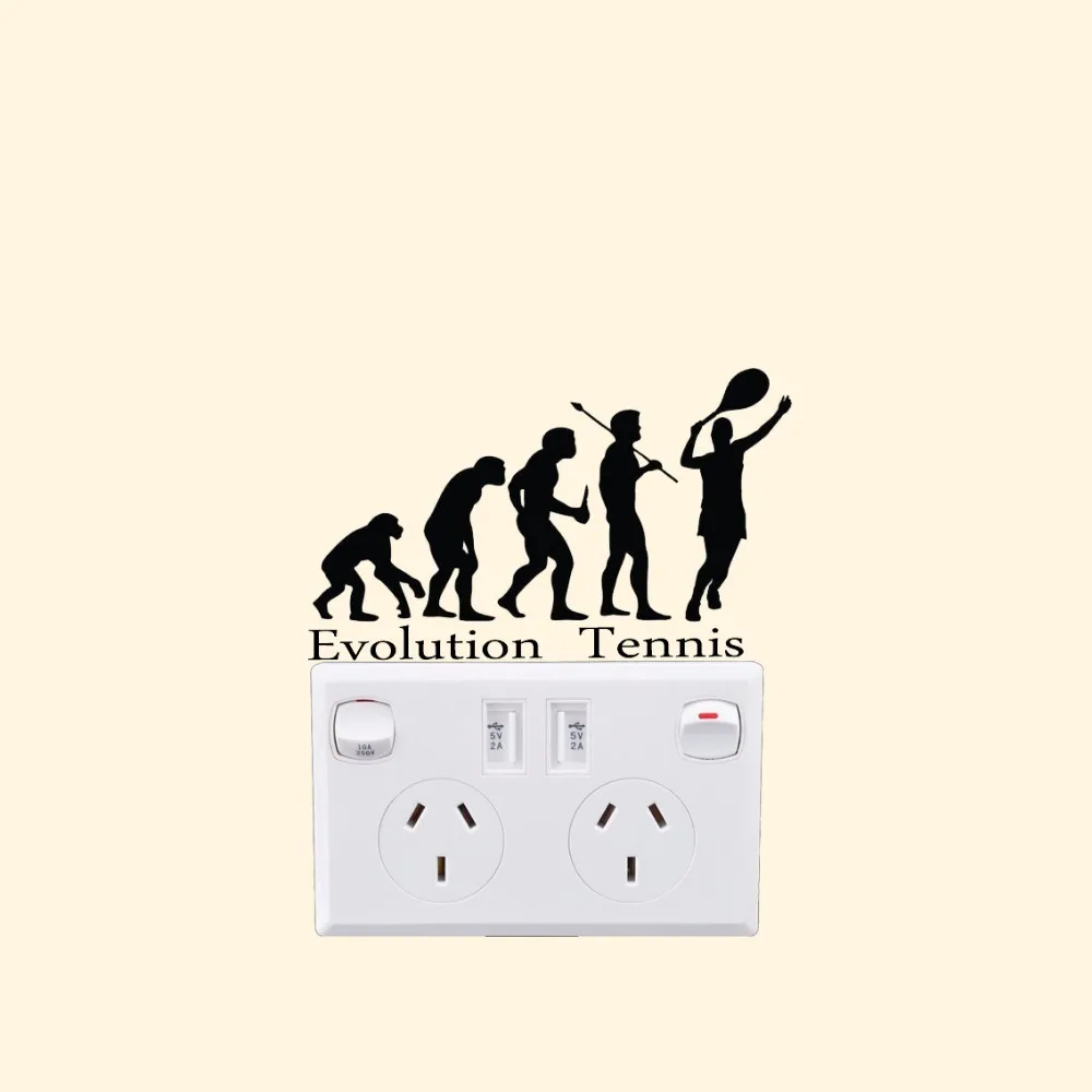 Теннис EVOLUTION Виниловая Наклейка декоративная на выключатель Творческий дом