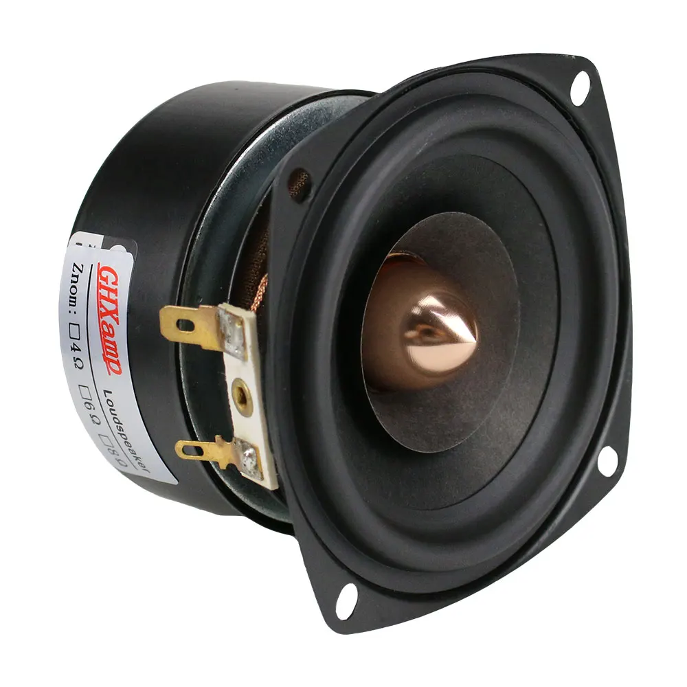 GHXAMP 3 дюймов полный спектр Динамик 4ohm 15 Вт Hifi твитер Средний басовый Динамик Bluetooth Динамик DIY среднюю частоту прозрачный 2 шт