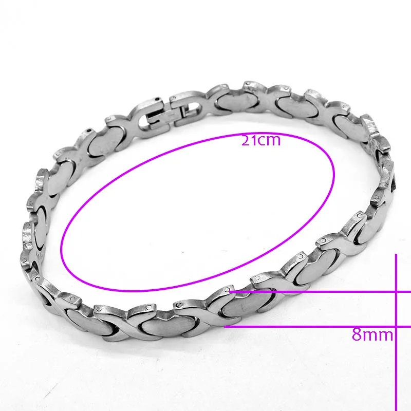 

AMUMIU X HEART handmade stainless steel id bracelets bangle men jewelry high quality couple jewelry B042