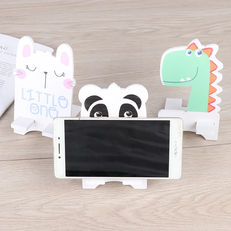 Мультфильм держатель телефона Деревянный светильник Вес милый кролик Panda