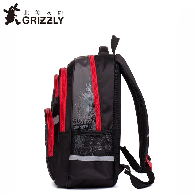 GRIZZLY, детская школьная сумка для мальчиков, водонепроницаемые ортопедические рюкзаки для начальной школы, сумки для 1-5 класса, модные сумки на молнии