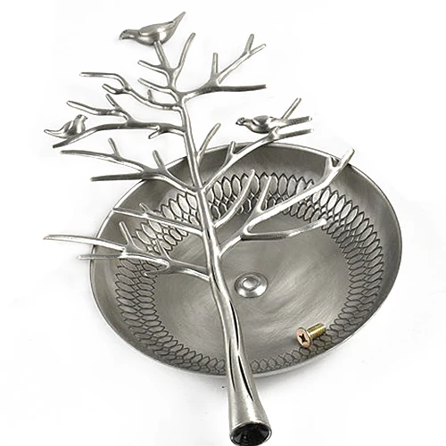 Модные Птичье Дерево Стенд ювелирные изделия серьги ожерелье кольцо Шоу стойка