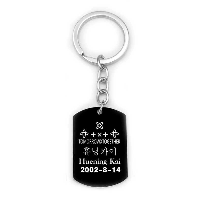 KPOP завтра X вместе TXT членов кулон табличка с именем брелок для ключей на цепочке