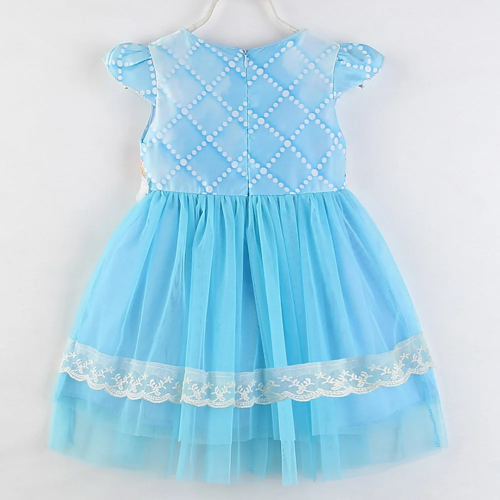 Baby Girl Cartoon Alsa Floral Print Kids Dresses for Girls Boutique Clothing Cosplay Party Clothes Children Daily Outfits | Детская