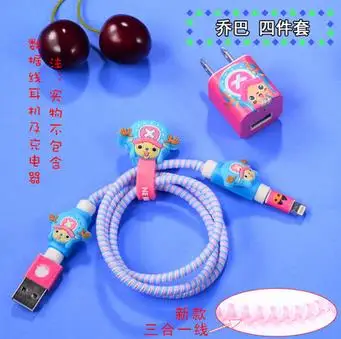 style16 Обновление USB кабель для наушников протектор набор с кабелем намотки мультфильм наклейки USB зарядное устройство кабель шнур протектор для iphone samsung - Цвет: style16