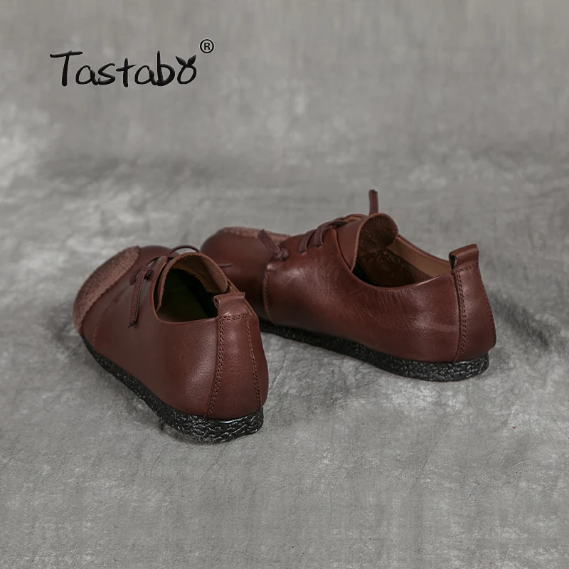Tastabo/кожаная обувь с мягкой подошвой; женская обувь; Новое поступление; удобная обувь для вождения; Женская обувь в стиле ретро