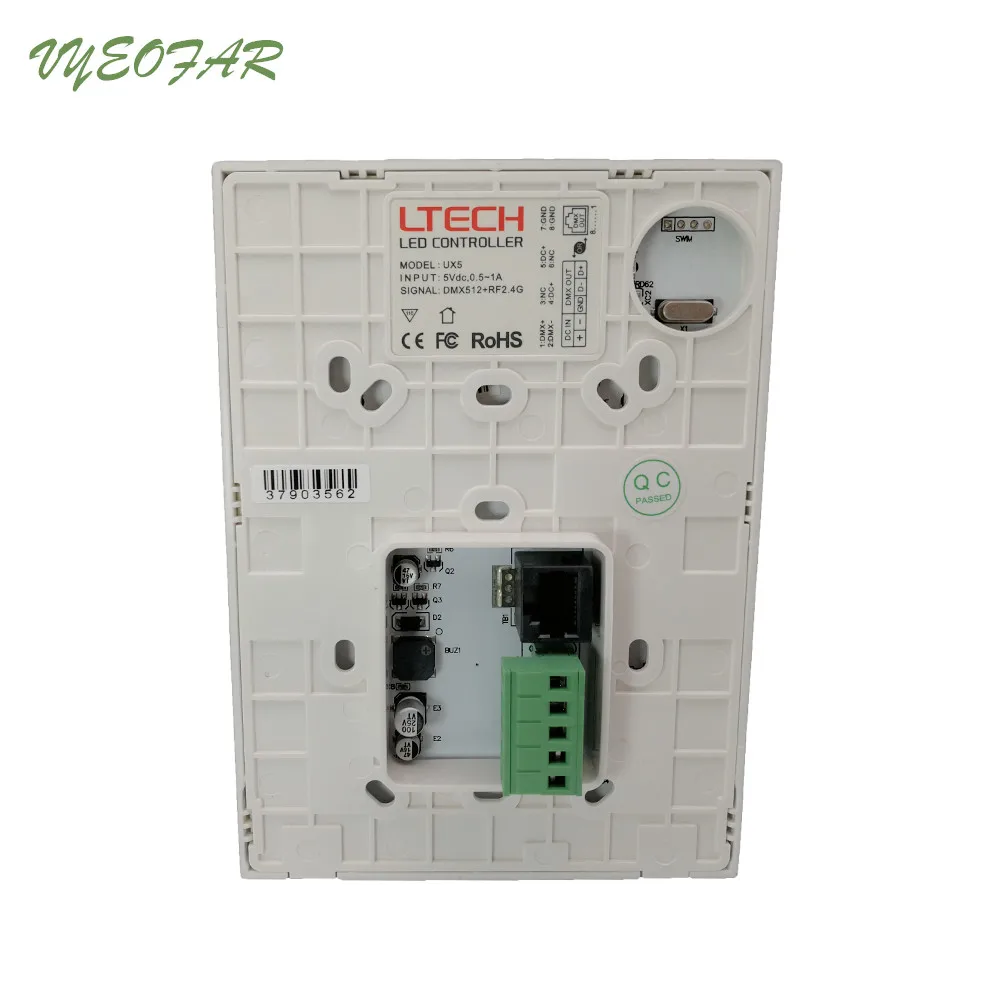 Светодиодный диммер контроллер стеклянная Сенсорная панель 2 4 GHz RF DMX512