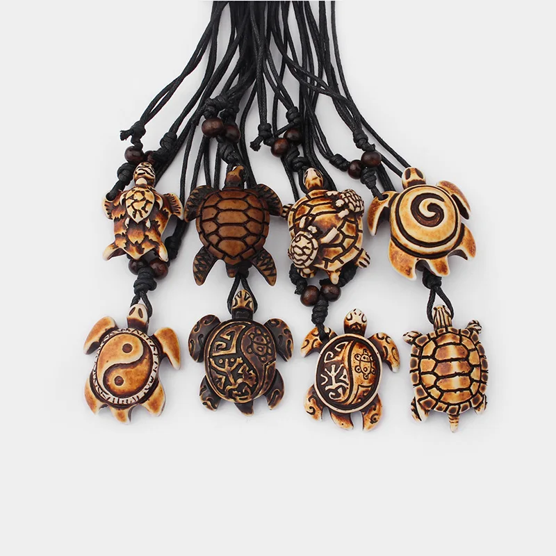8 шт. Смешанная кость яка милая черепаха гавайский Племенной Серфер море