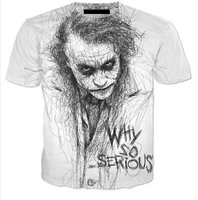 Новая футболка 3D почему так серьезно мужчины известный Джокер Забавный Печатный